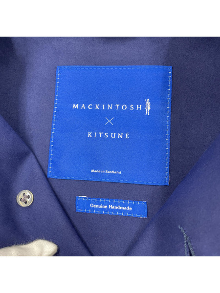 Mackintosh×MAISON KITSUNE ゴム引キステンカラーコート ネイビー（40）