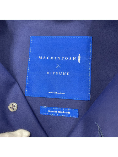 Mackintosh×MAISON KITSUNE ゴム引キステンカラーコート ネイビー（40）