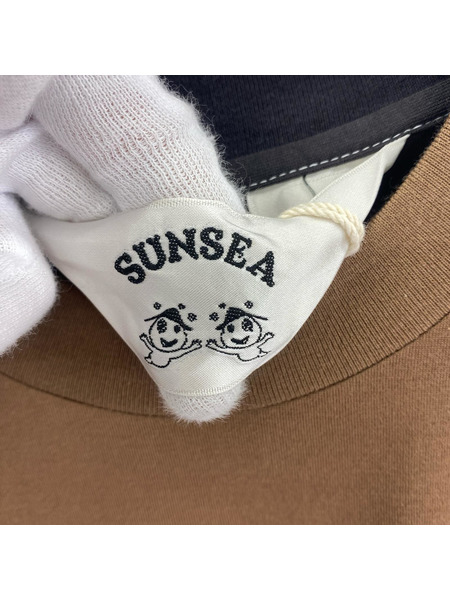 SUNSEA LAYERD 2TONE T 21A03 モカ×チャコール (2) タグ付キ
