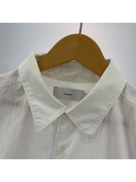 graphpaper Broad L/S Oversized Regular Collar Shirt F 白