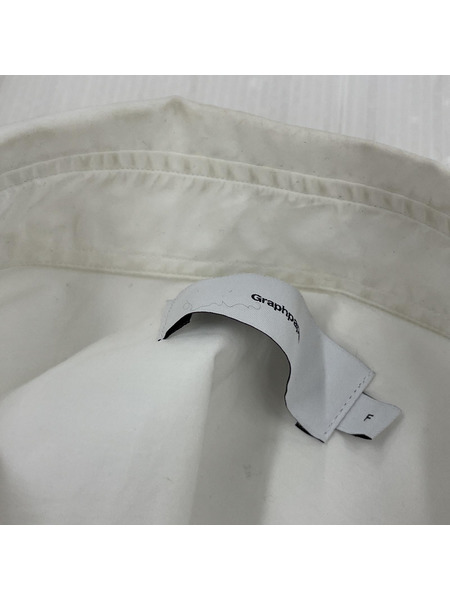 graphpaper Broad L/S Oversized Regular Collar Shirt F 白
