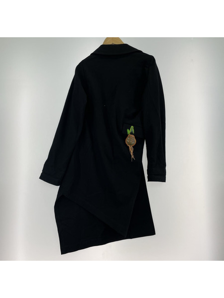 COMME des GARCONS 本ライン カラーボタン 装飾 変形トレンチコート