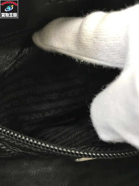 PRADA ハンドバッグ プラスチックハンドル レザー 黒