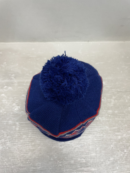 AFB POM POMビーニー ボンボンニット ブルー