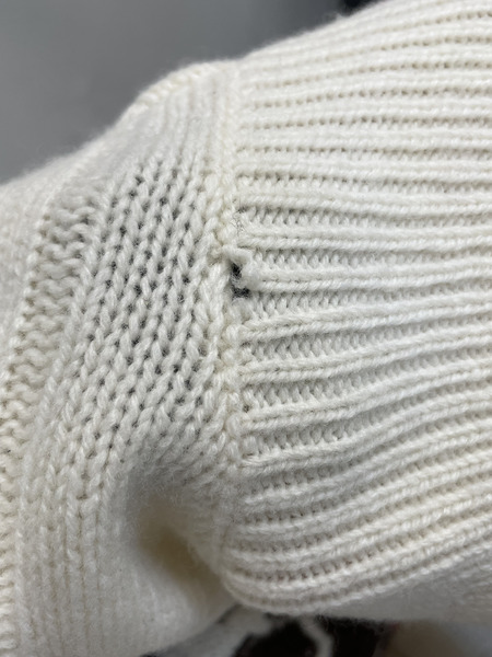 GUCCI×THE NORTH FACE 21AW ロゴフラワーエンブロイダリータートルネックニット S アイボリー[値下]