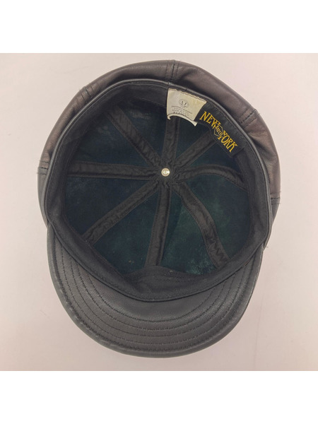 NEW YORK HAT キャスケット・ハンチング レザーキャスケット 黒 XL