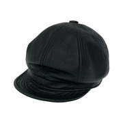 NEW YORK HAT キャスケット・ハンチング レザーキャスケット 黒 XL