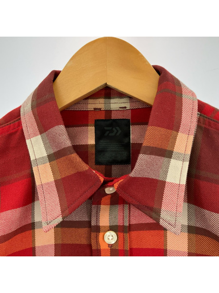 DAIWA PIER39 長袖シャツ TECH WORK SHIRTS FLANNEL PLAIDS (S)