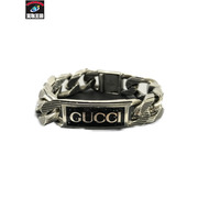 アクセサリー SV925 チェーン GUCCIロゴプレート ブレスレット