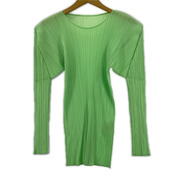 PLEATS PLEASE 長袖Tシャツ・カットソー プリーツ 緑 (3)