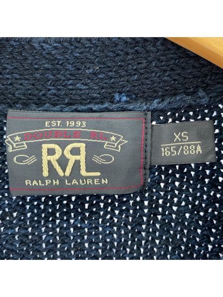 RRL カーディガン ジップカーディガン/XS/コットン/インディゴ