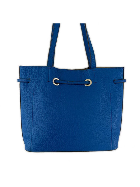 FURLA トートバッグ ドローストリング レザー巾着バッグ 青