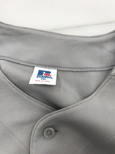 90s MLB NEW YORK YANKEES RUSSELL社 ヤンキース ユニフォーム(XXL) グレー[値下]