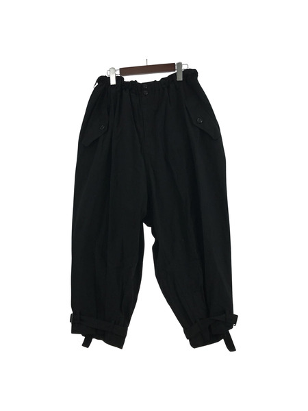 Y's 23AW コットンリネンギャザー裾ベルテッドパンツ