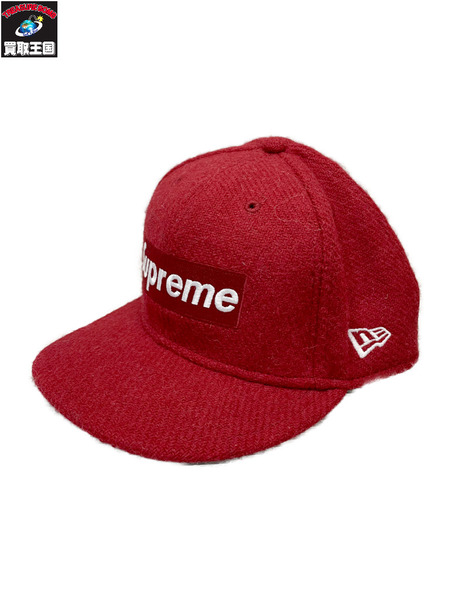 Supreme Harris Tweed Box Logo New Era Cap レッド
