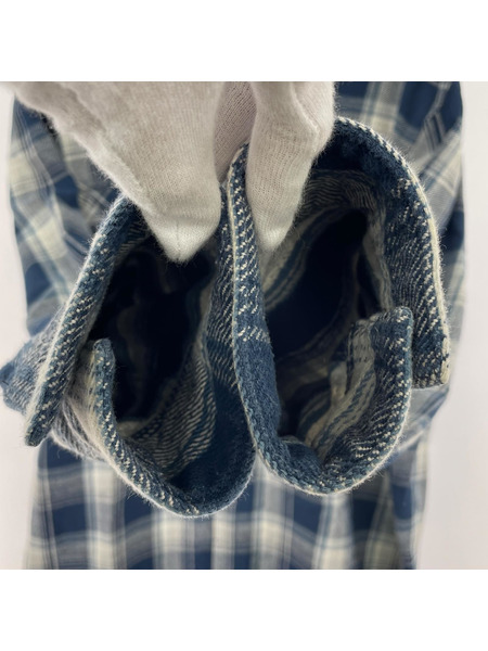 NEIGHBORHOOD 長袖シャツ 21AW LUMBERS 長袖ネルシャツ (XL) 青