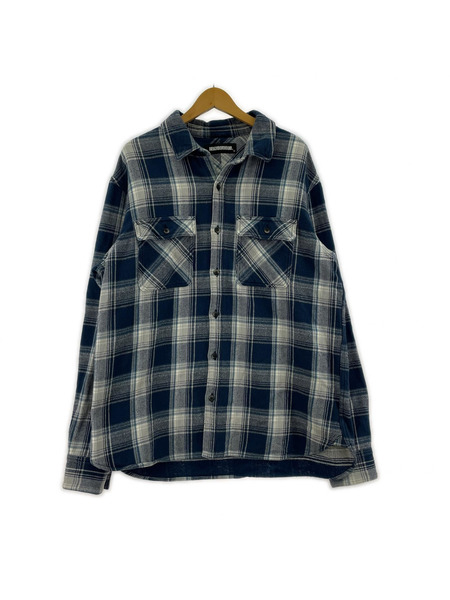 NEIGHBORHOOD 長袖シャツ 21AW LUMBERS 長袖ネルシャツ (XL) 青