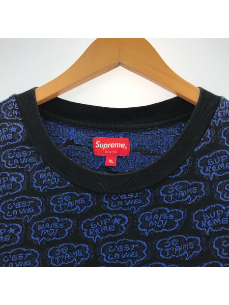 Supreme 半袖Tシャツ・カットソー WORD BUBBLE JACQUARD (XL)