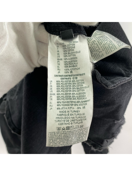 DIESEL デニムジャケット ダメージ加工 パッチ ワークジャケット 黒