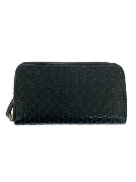 長財布 GUCCI マイクロシマ ラウンドジップウォレット