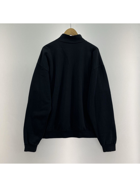 AURALEE 長袖Tシャツ・カットソー ハーフジップスウェット 4  ネイビー