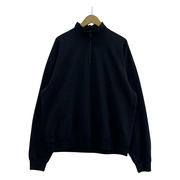 AURALEE 長袖Tシャツ・カットソー ハーフジップスウェット 4  ネイビー