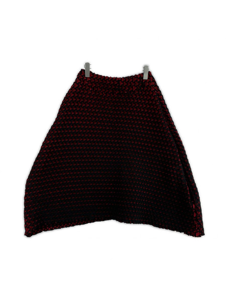 ISSEY MIYAKE ロングスカート 3Dスチームストレッチ スカート 赤