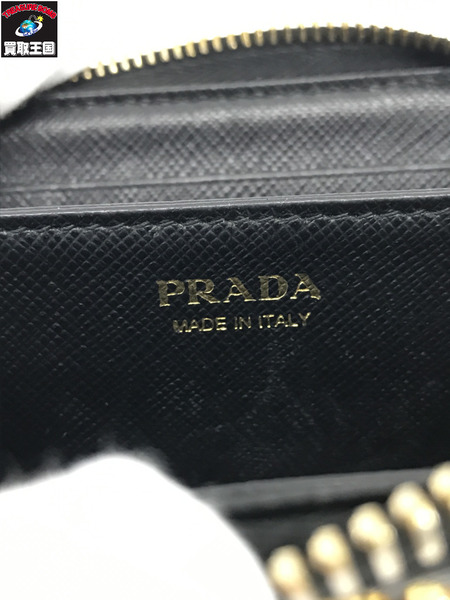 PRADA 小銭入れ・コインケース サフィアーノ ラウンドファスナー 黒[値下]