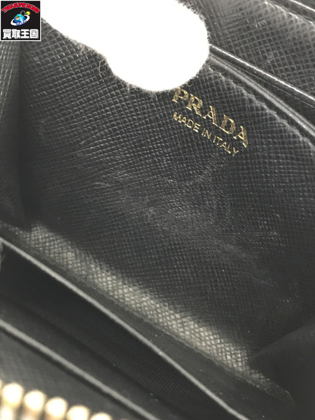 PRADA 小銭入れ・コインケース サフィアーノ ラウンドファスナー 黒[値下]