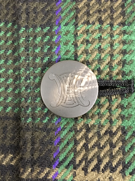 CELINE　メンズラグ衣料 チェック柄 ウールコート