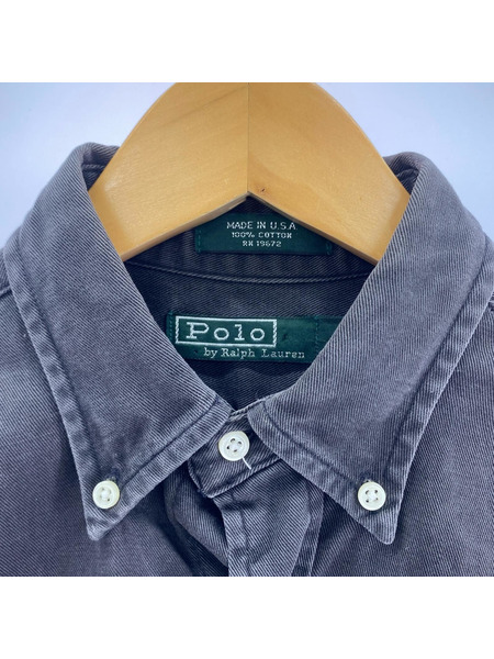 POLO RALPH LAUREN 長袖シャツ USA製 80s B.D シャツ （L）