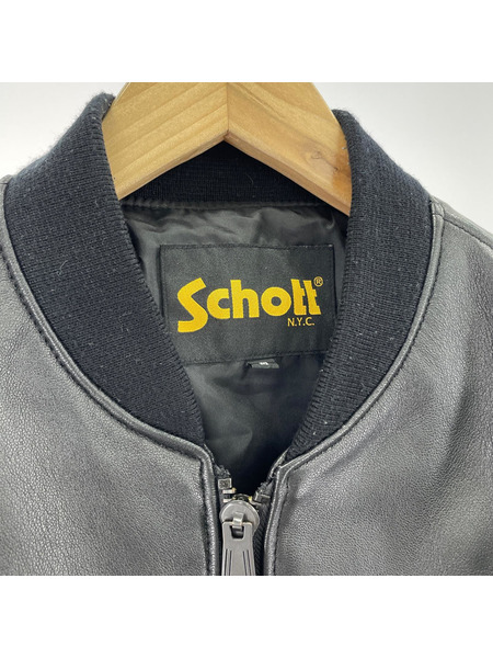 schott ブルゾン・ジャンパー LAMB LEATHER MA-1 (M)