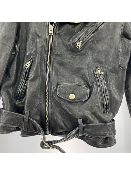 beautiful people ライダース shrink leather riders jacket/130/BLK