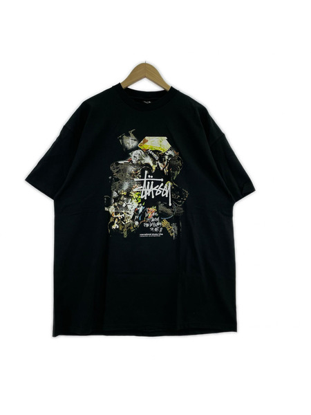 STUSSY LEFTOVERS　Tシャツ　ブラック　XL