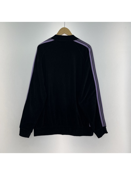 Needles R.C. Track Jacket - C/PE Velour XL ブラック×パープル
