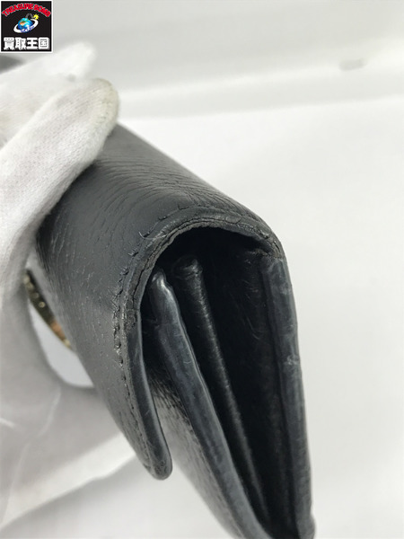 GUCCI 長財布 インターロッキングG　レザー長財布 黒