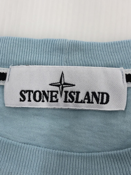 STONE ISLAND　Tシャツ　バックプリント　L　ブルー