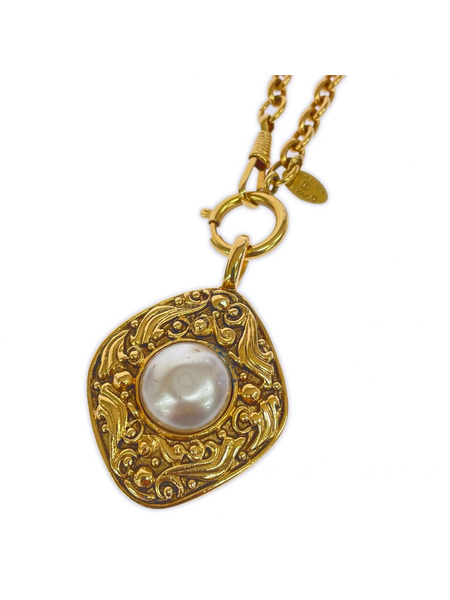 アクセサリー ロングチェーン フェイクパール NC