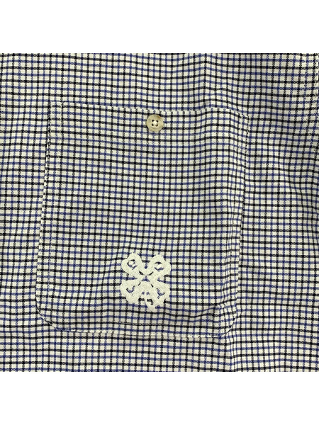 BoTT 半袖シャツ Plaid S/S Shirt L 青 253BoTT40