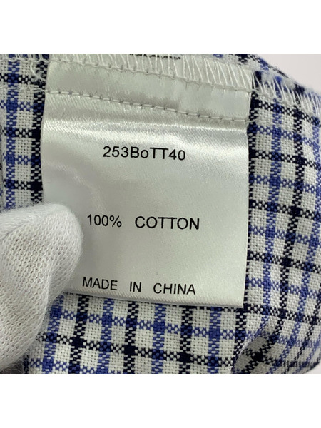 BoTT 半袖シャツ Plaid S/S Shirt L 青 253BoTT40