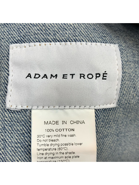 Adam et Rope' デニムジャケット デニムチュニックシェイプシャツ/ブルー