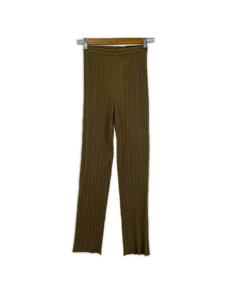 PLEATS PLEASE パンツ プリーツ 茶 (1)