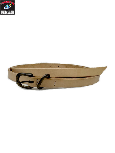 Hender Scheme ヌメ革 ナローベルト ベージュ