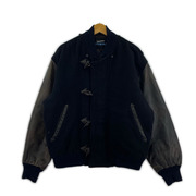 KANSAI MAN BOMBA バーシティジャケット M ブラック×ブラウン×ネイビー