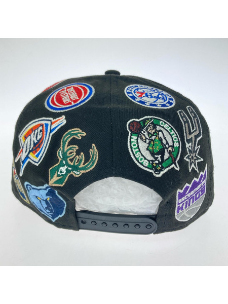 NEW ERA キャップ NBA ALL OVER LOGO 刺繍キャップ