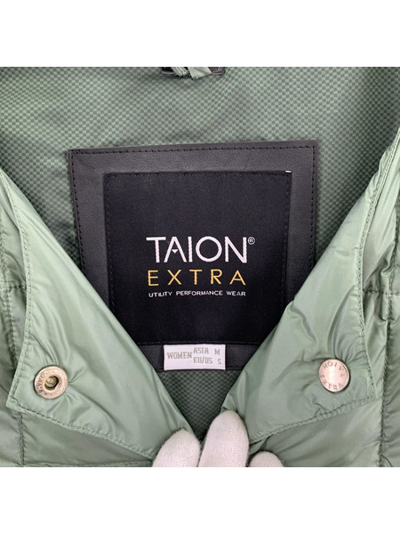 ジャケット TAION EXTRA クルーネックインナーダウンセット 緑 (M)