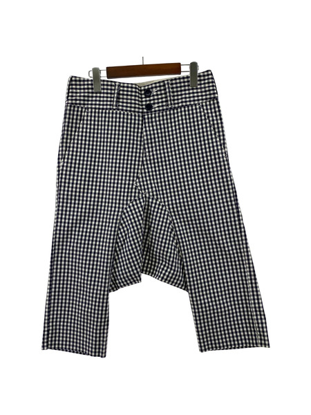 15ss ファッション GANRYU サルエルパンツ ギンガムチェック