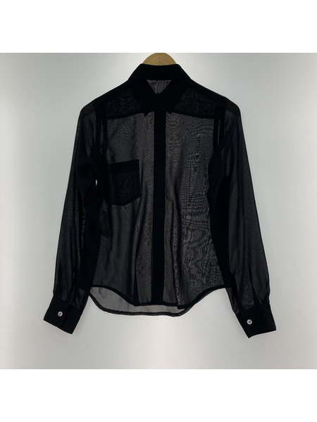 COMME des GARCONS 比翼 シアーシャツ S ブラック[値下]