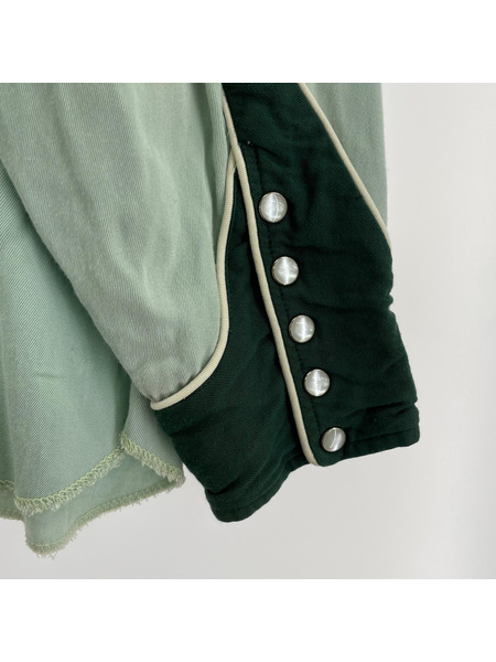 OLD・VINTAGE 長袖シャツ H BAR C 50s レーヨン ウエスタンシャツ GRN