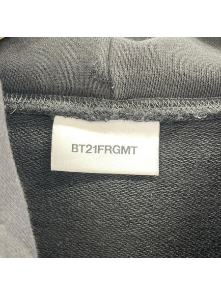 FRGMNT パーカー ×BT21 刺繍プルオーバーパーカー BLK (L)
